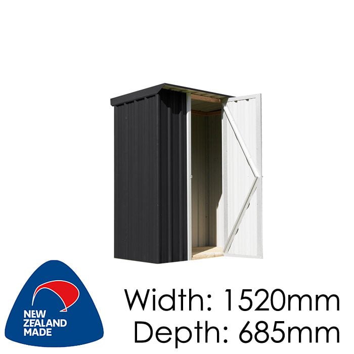 SmartStore Locker SM1507 1520x685 Ebony Shed available at Gubba Garden Shed