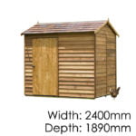 Cedar 2400x1890 Millbrook Timber Garden Shed available at Gubba Garden Shed