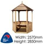 Pinehaven 2570x2850 Wainui Gazebo available at Gubba Garden Shed