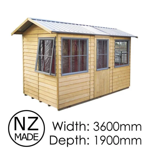Pinehaven 3600x1900 Summerhouse Pohutukawa Timber Garden Shed available at Gubba Garden Shed