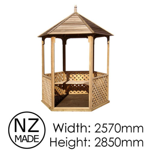 Pinehaven 2570x2850 Wainui Gazebo available at Gubba Garden Shed